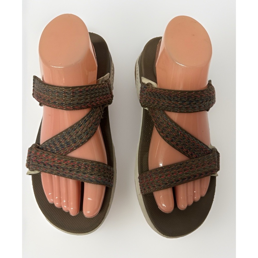 Dansko Rosette Sandals Womens 8.5 Brown Multi Woven Strap Comfort Sport Slides